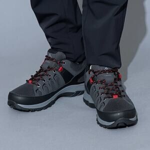 Columbia  Granite Trail Waterproof Low Top Hiking Shoes Gray Red Men's Size 11W
